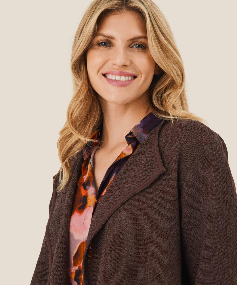 Veste Courte En Bouclé, Coffee Bean