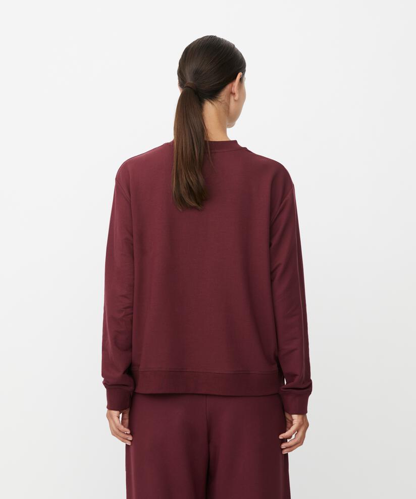 sweat-shirt à col rond en qualité douce, Tawny Port