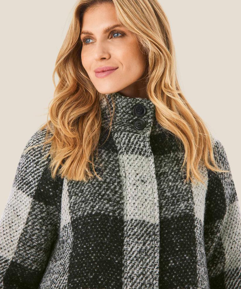 manteau en laine mélangée, Black