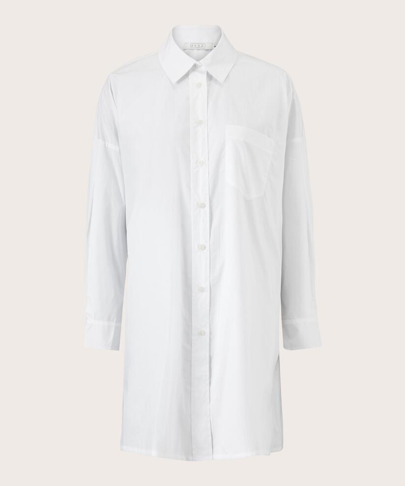 chemise boutonnée en coton, White