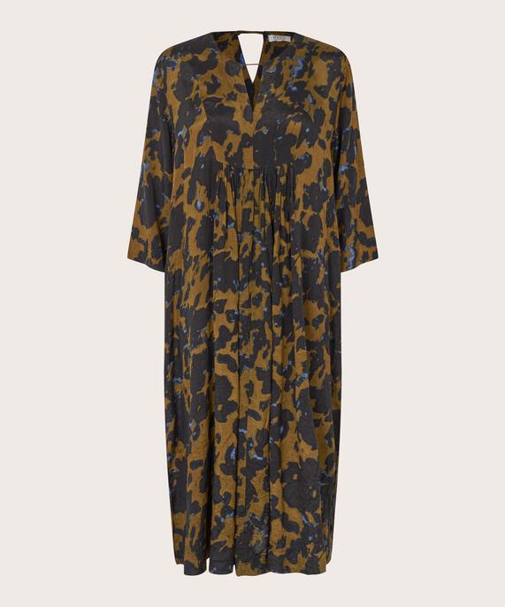 robe en viscose à plis et poches fendues, Breen