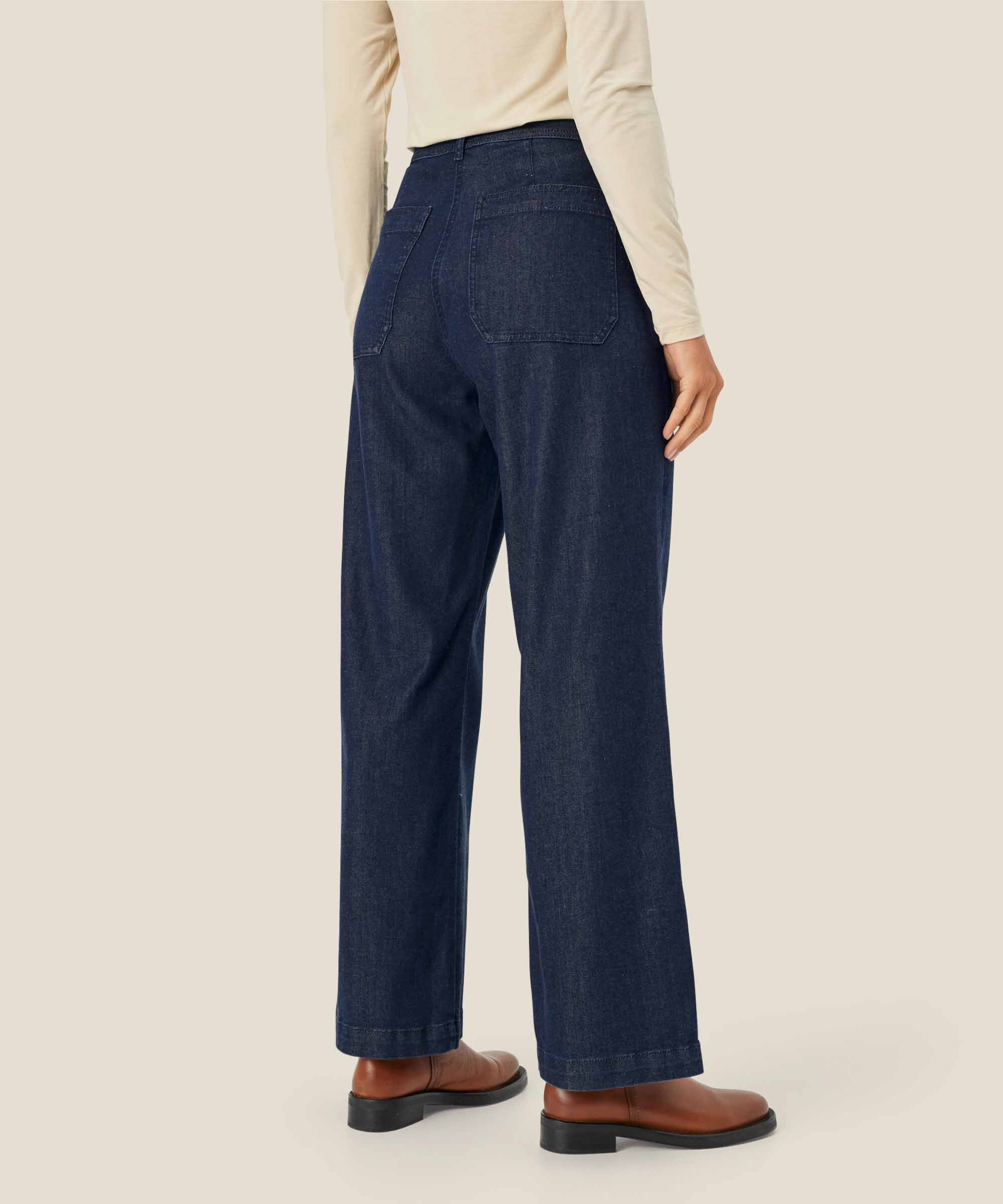 jeans avec stretch et jambe droite, Dark Denim