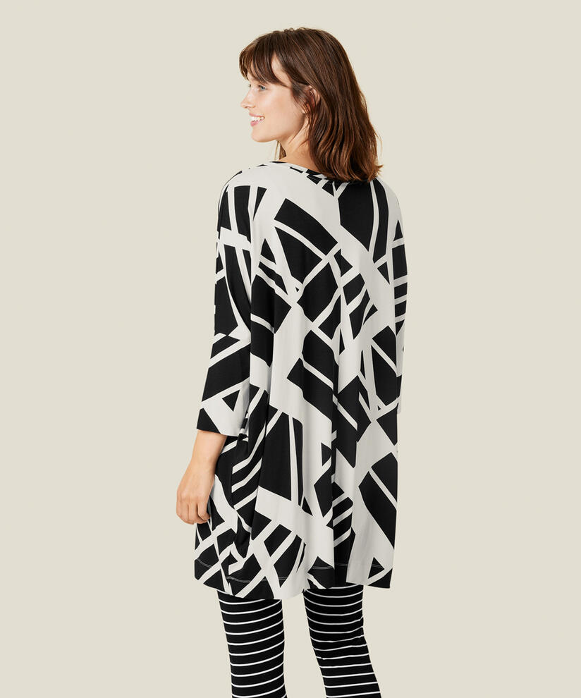 GABINI JERSEY TUNIC, Black