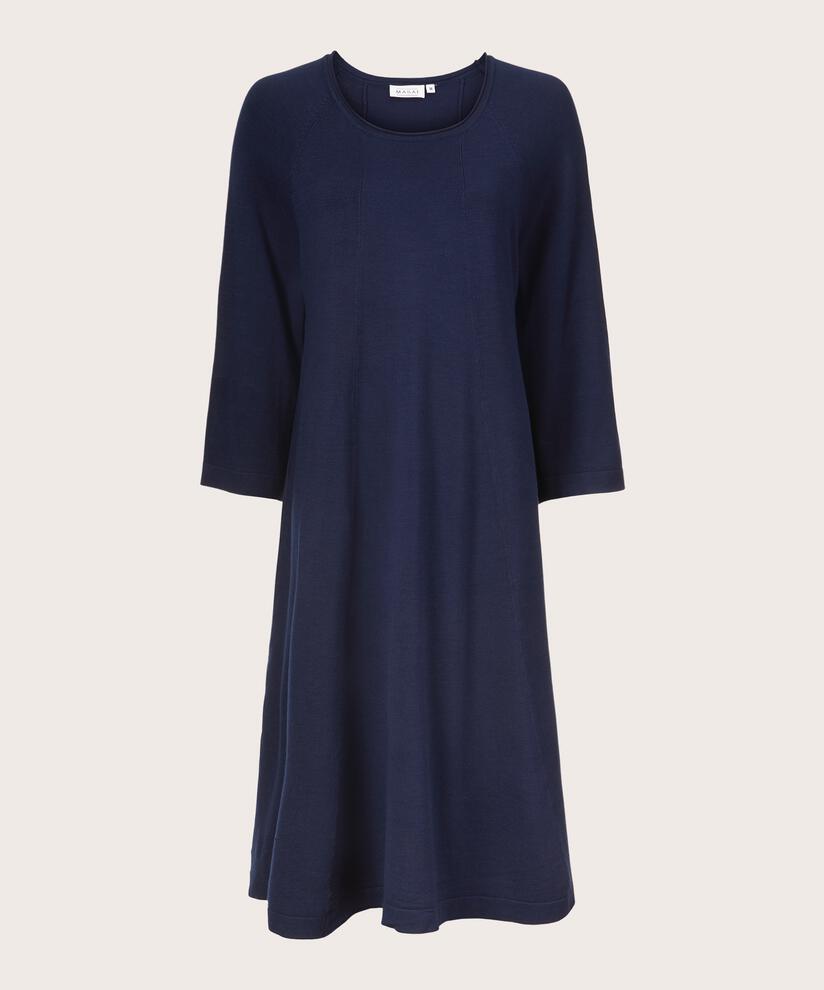 robe en maille fine à manches 3/4, Navy Blazer