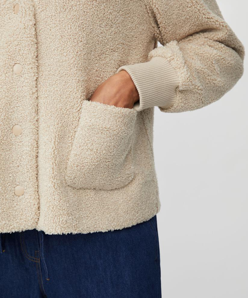 Veste Courte En Polaire Teddy, Fog