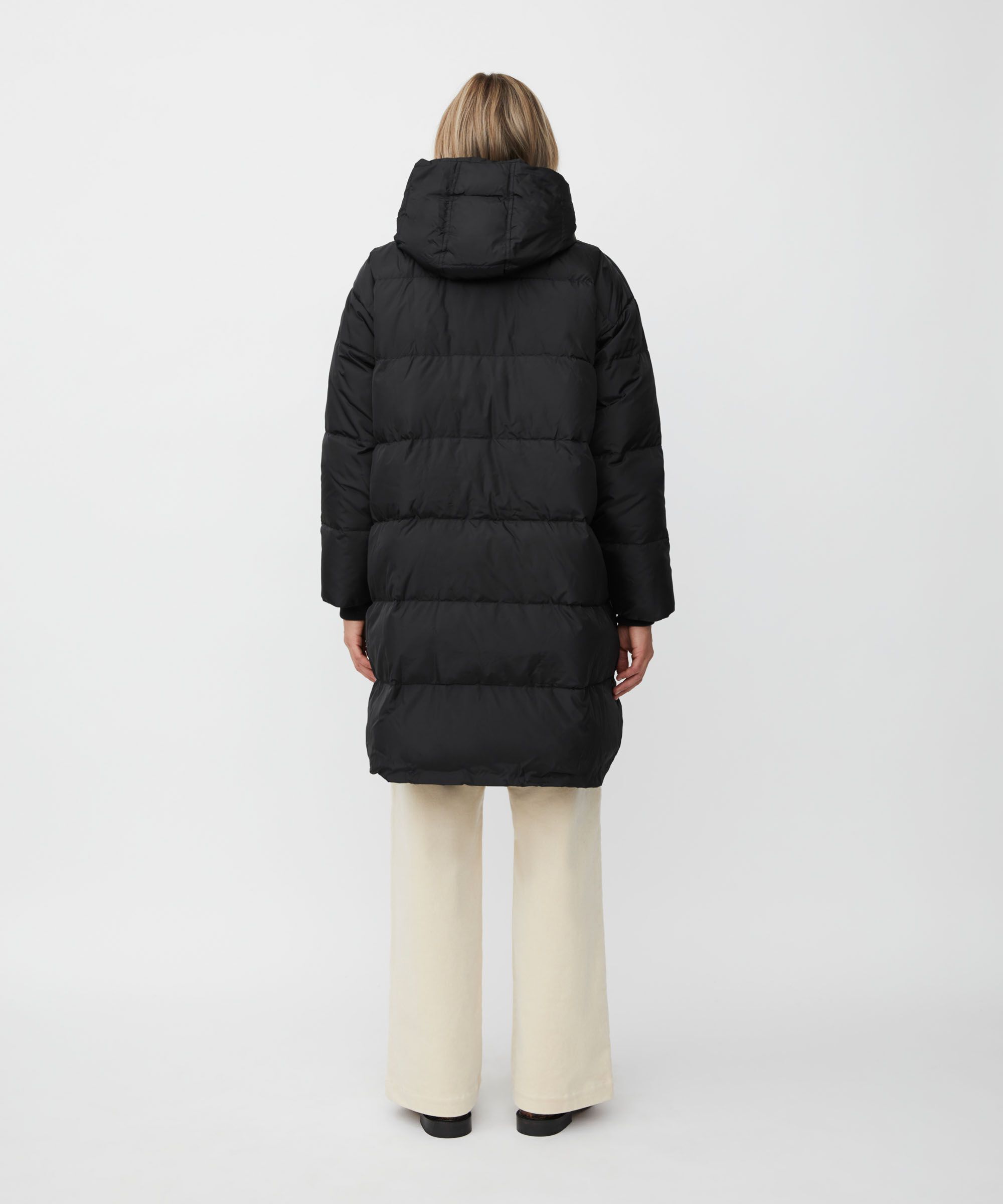 Manteau En Duvet Avec Capuche, Black