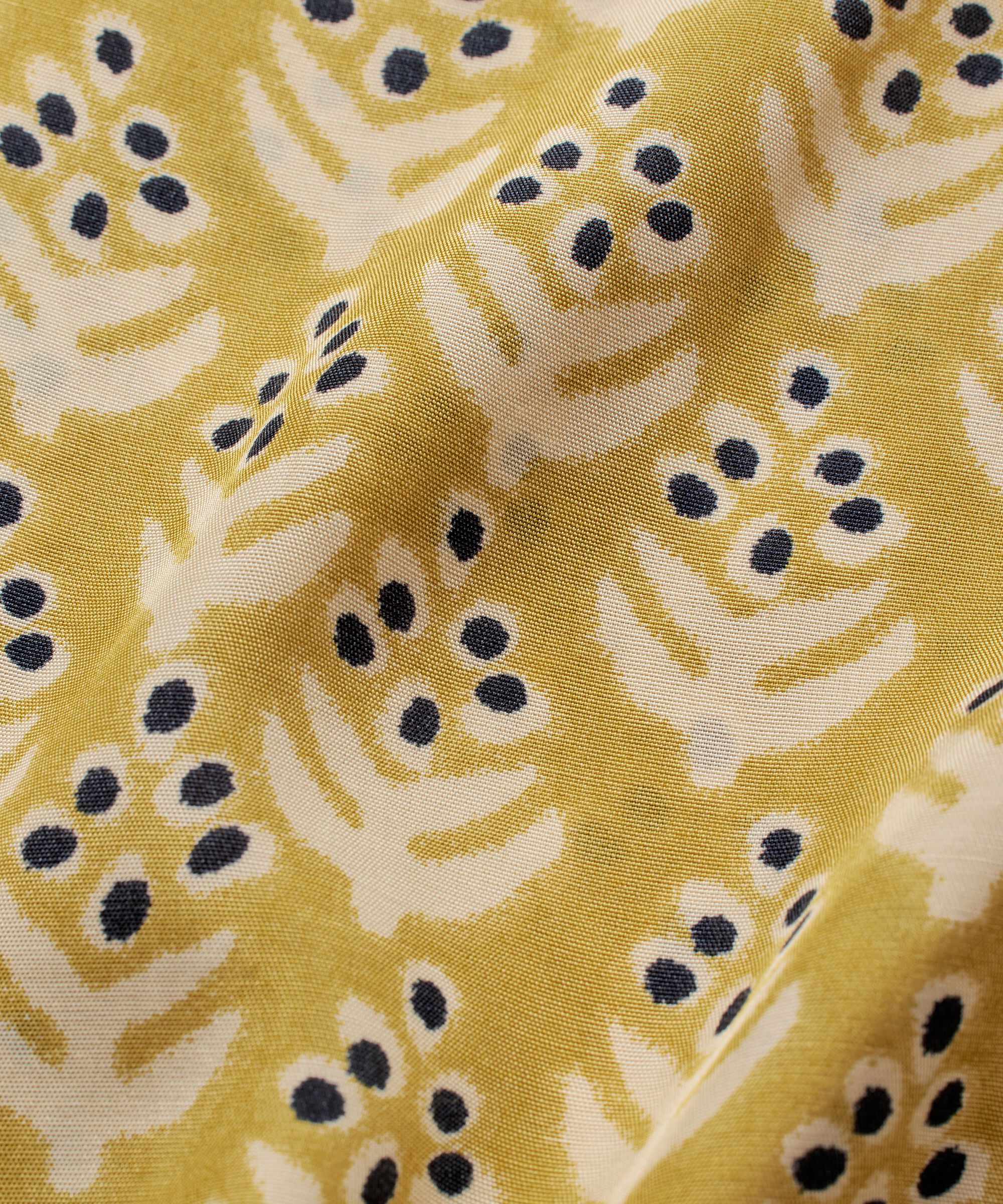 pantalon en viscose imprimé avec poches fendues et taille élastique, Burnish Gold