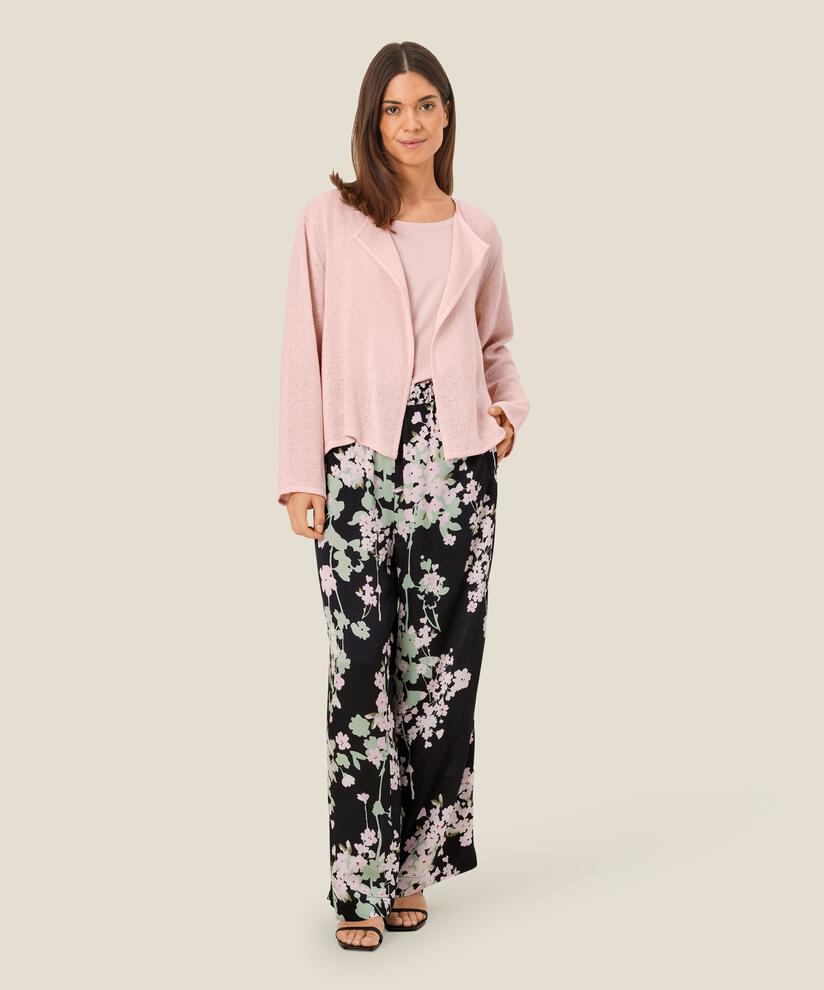 pantalon fleuri en viscose avec poches fendues, Pink Lady