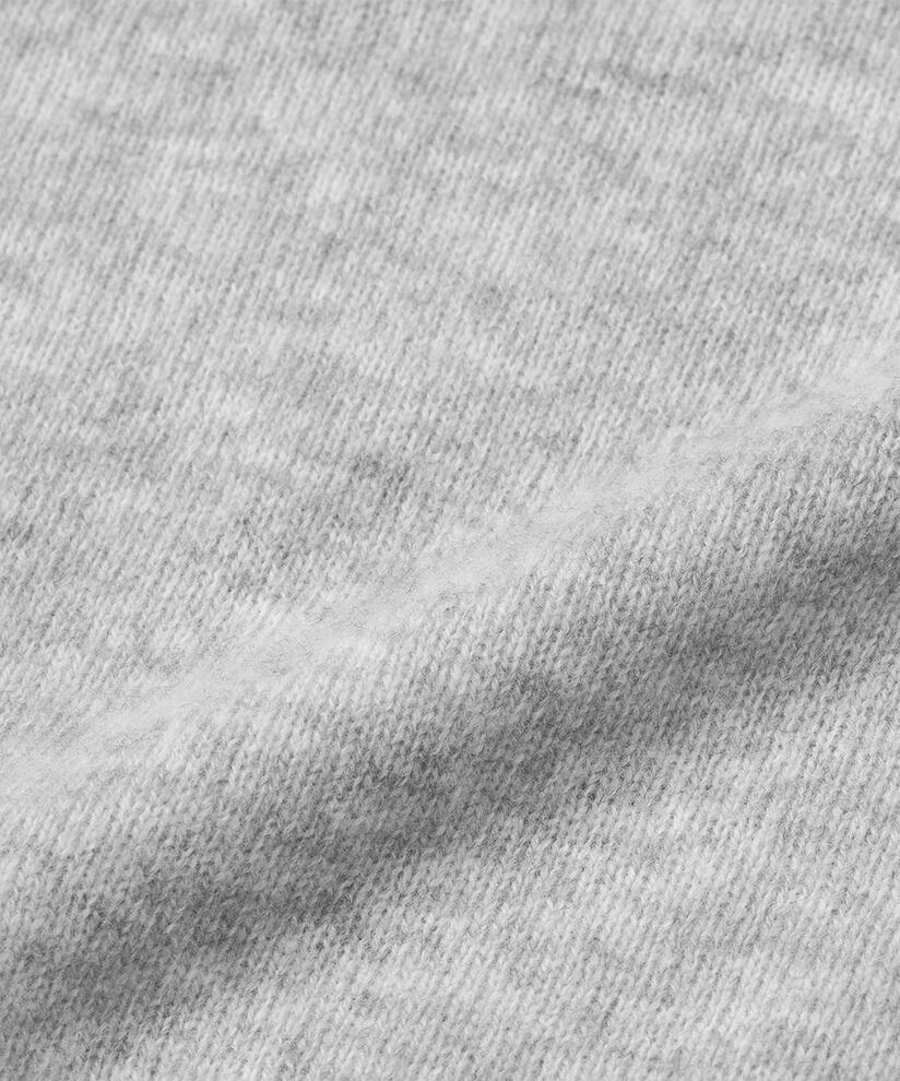 pull tricoté à manches courtes en laine, L. Grey mel.