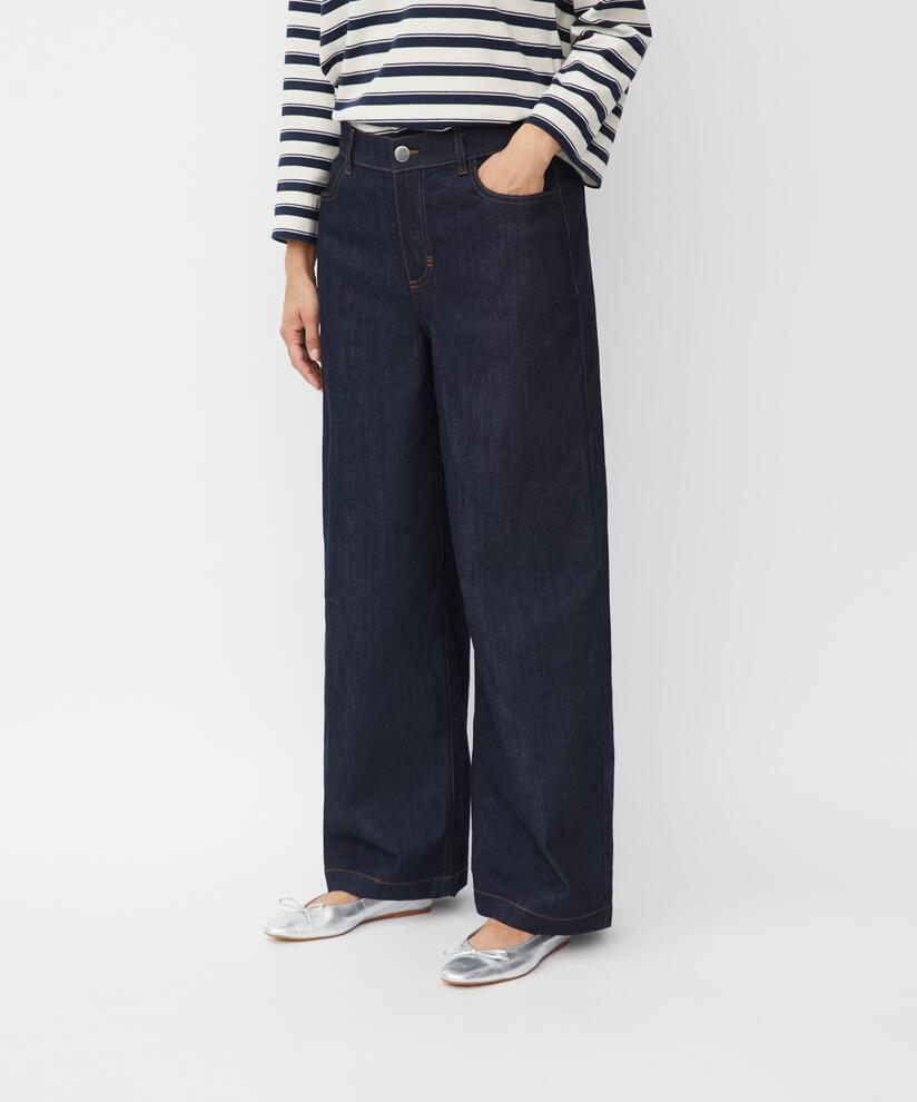 jeans avec stretch et largeur dans les jambes, Dark Denim