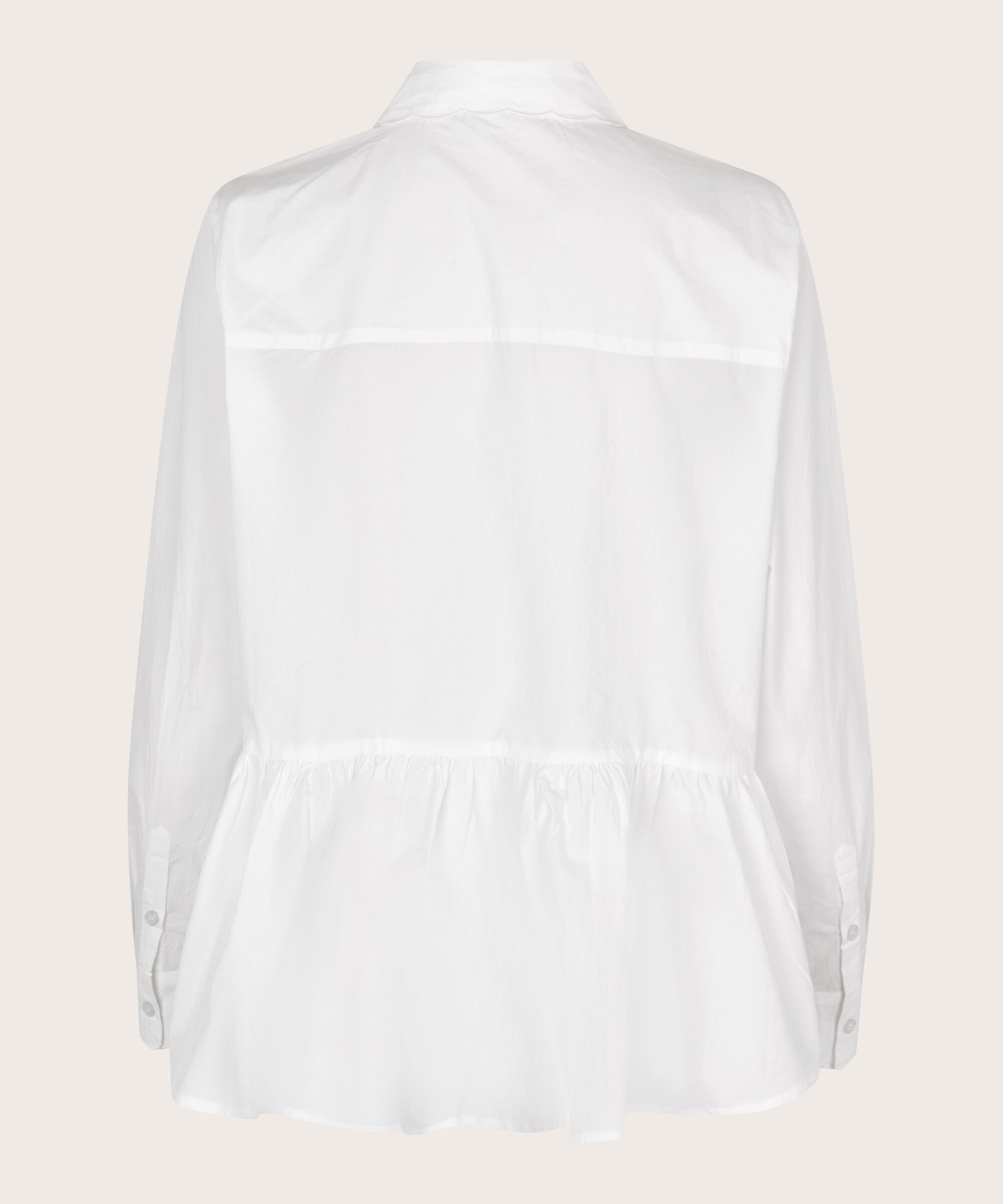 chemise en coton à basque, White