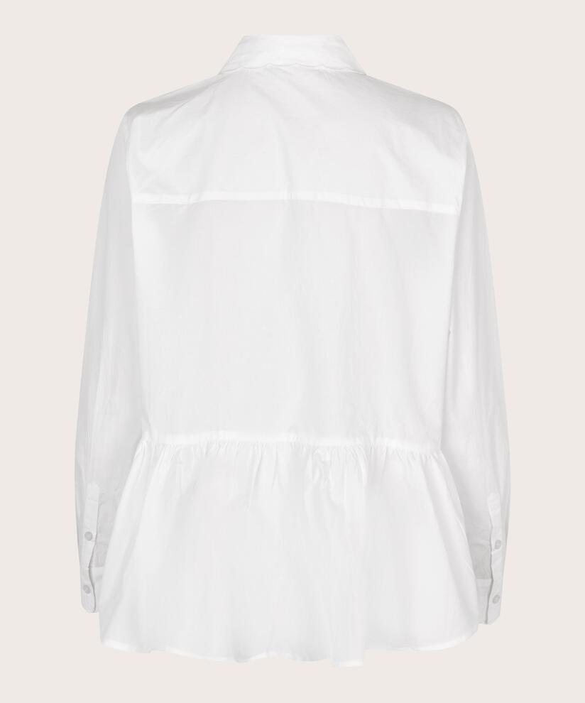 chemise en coton à basque, White