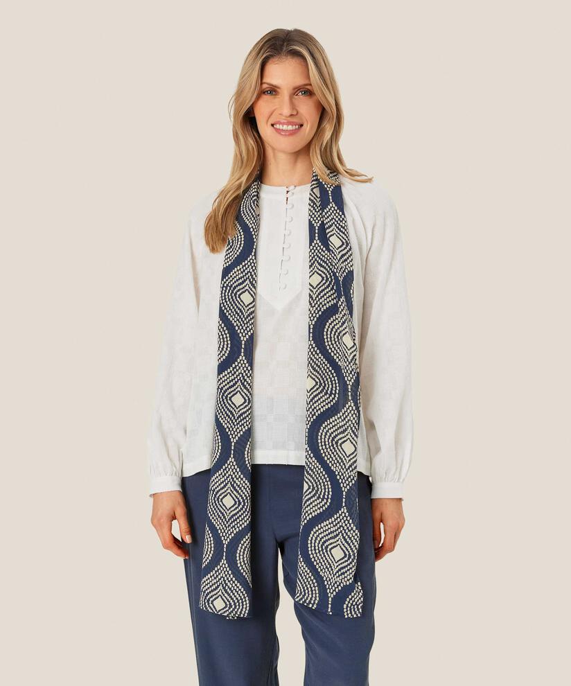 Écharpe En Viscose Imprimée, Mood Indigo
