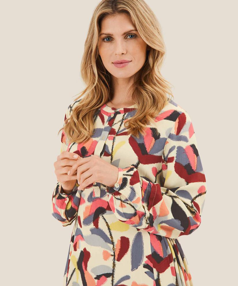 robe avec plis latéraux, Calypso Coral