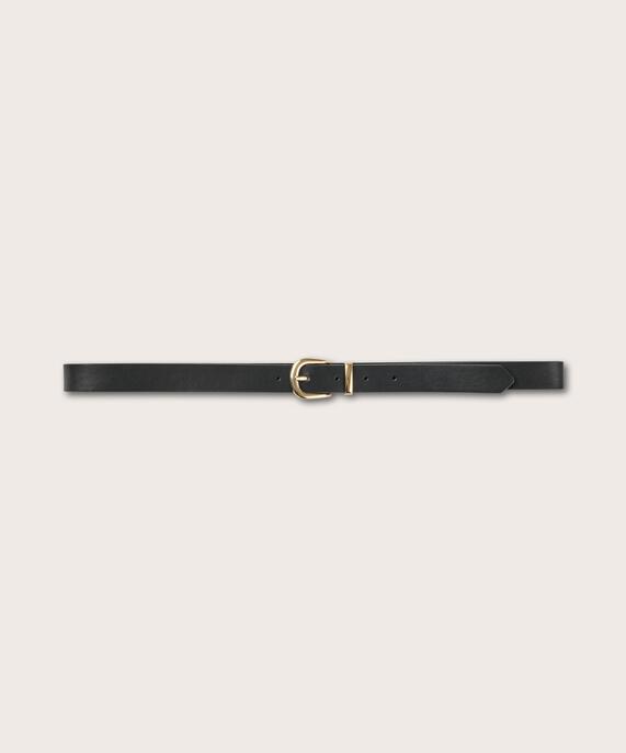 ceinture étroite avec boucle dorée, Black