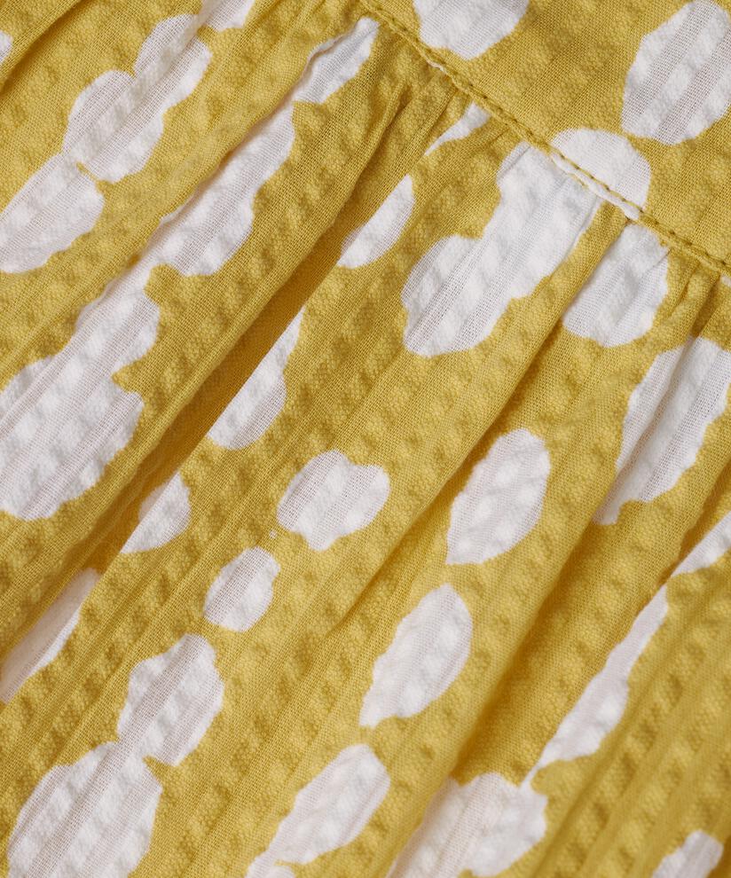 top en coton imprimé à larges bretelles, Oil Yellow