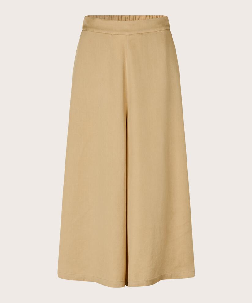 Pantalon large avec poches fendues, Safari