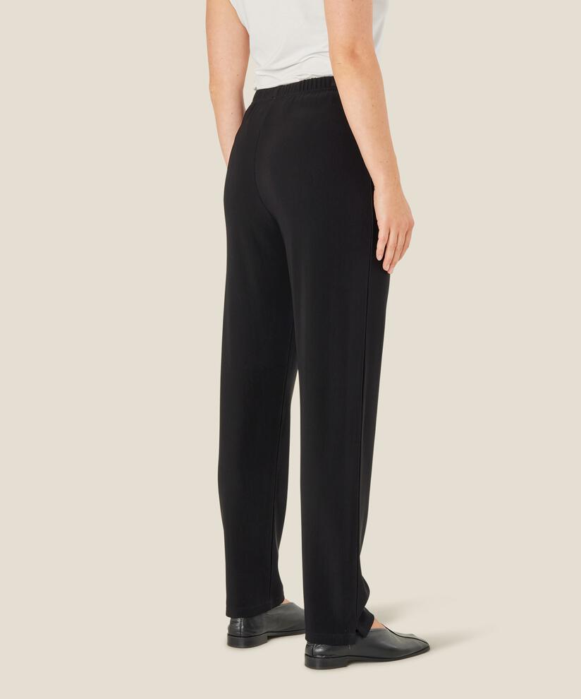 pantalon stretch en qualité côtelée, Black