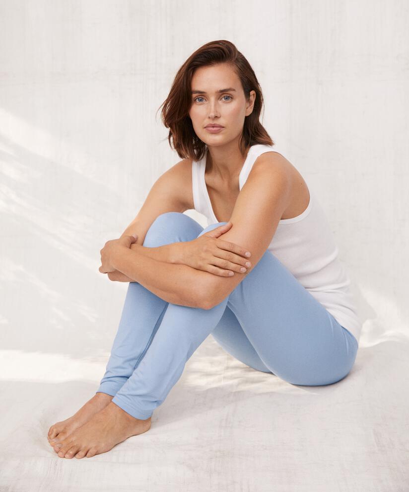 legging en qualité jersey extra doux, Blue Fog