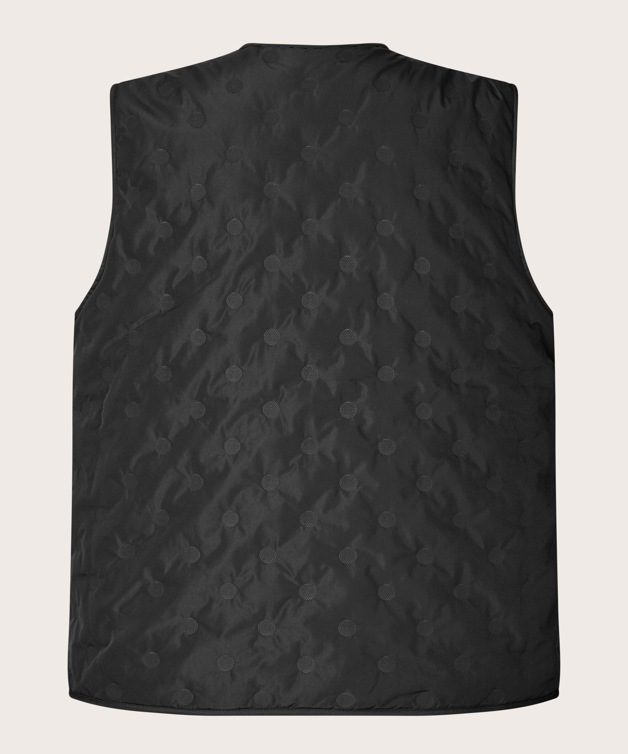 gilet matelassé avec fermeture à bouton-pression, Black