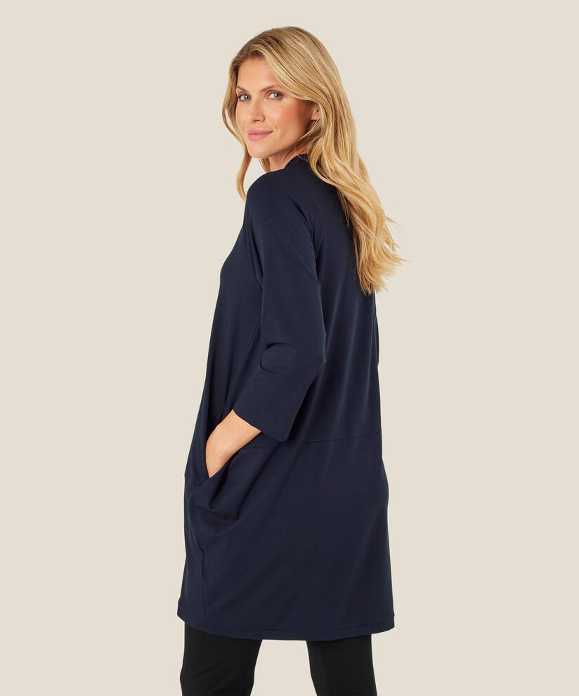 Tunique En Jersey À Manches 3/4, Navy