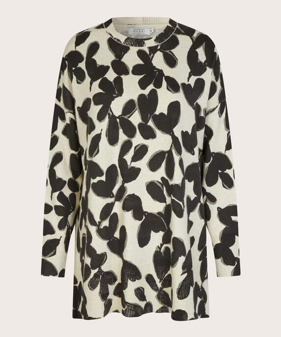 pull en maille à imprimé floral, Fog