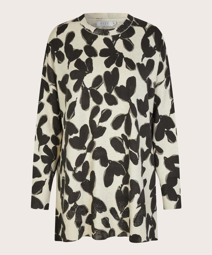 pull en maille à imprimé floral, Fog