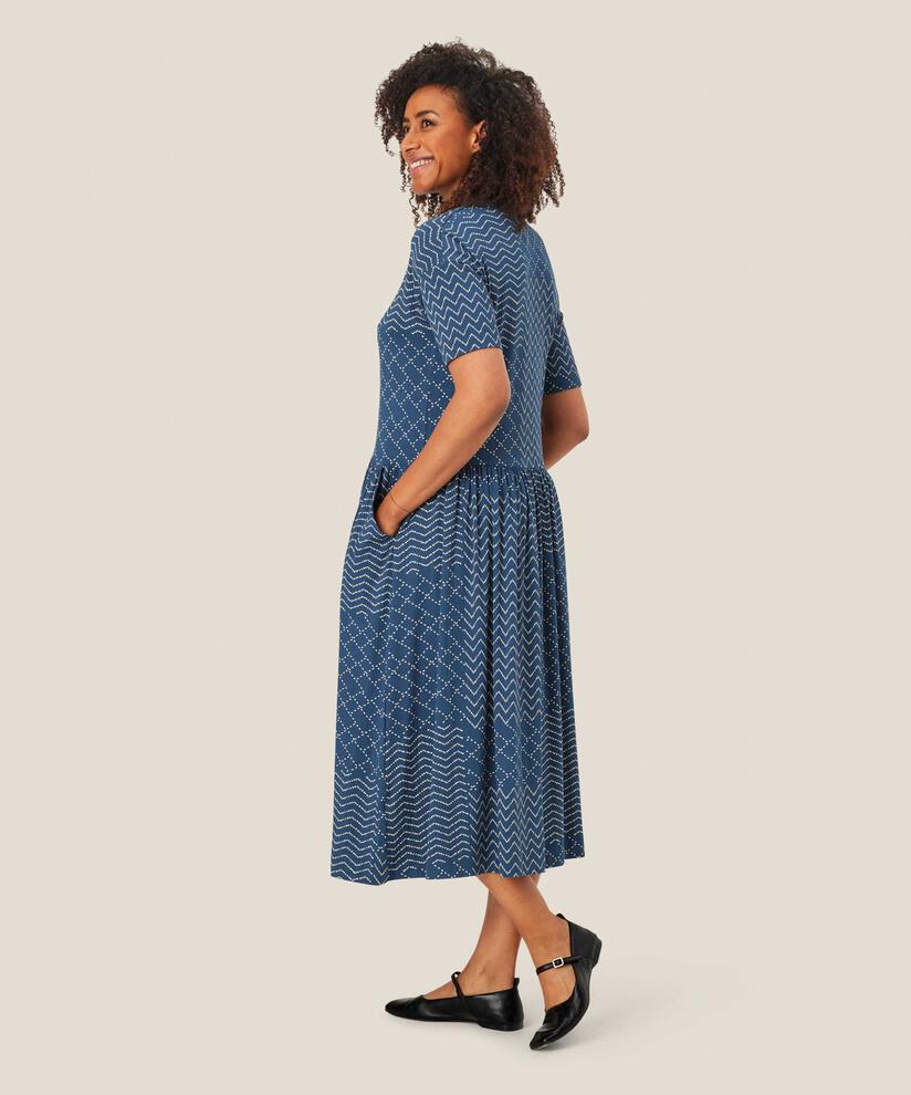 robe en jersey imprimé à manches courtes, Sargasso Sea