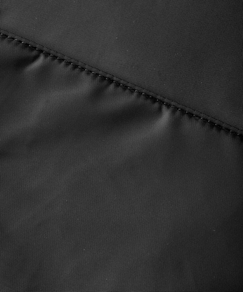 sac en nylon avec volants sur le côté, Black