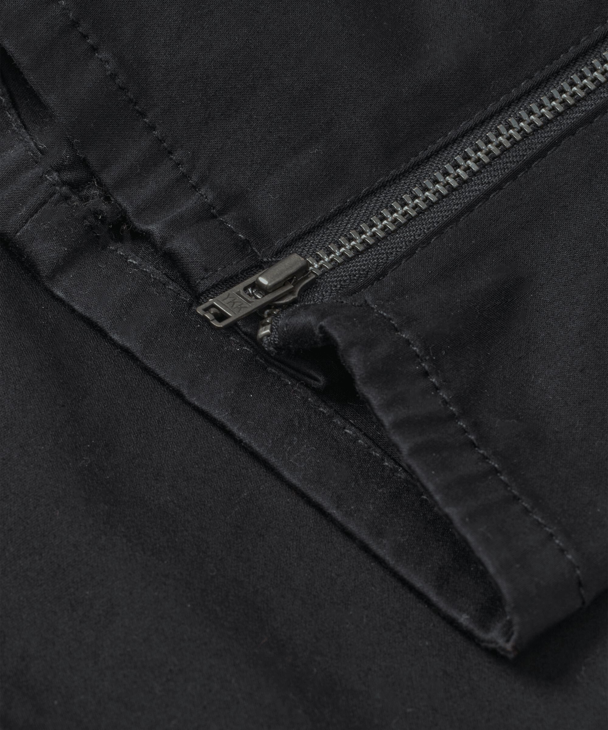 Pantalon À La Cheville En Coton Stretch, Black