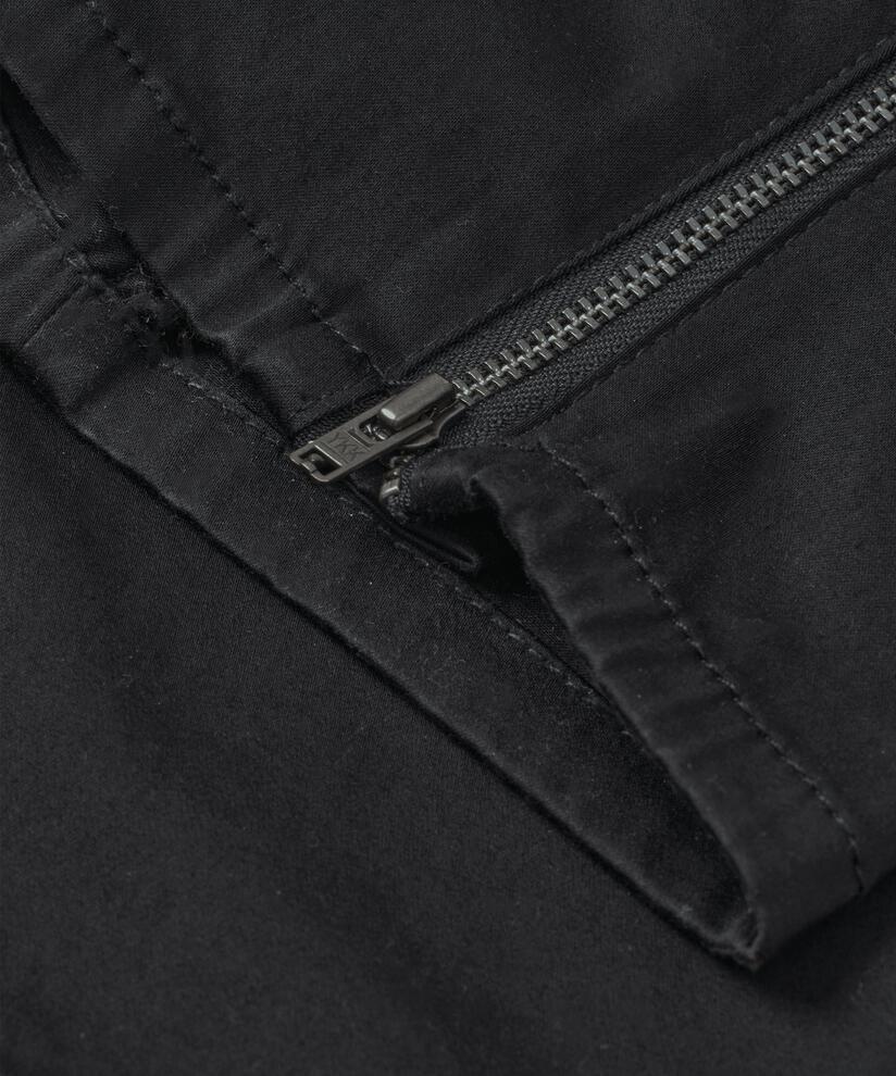 Pantalon À La Cheville En Coton Stretch, Black