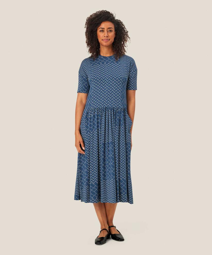 robe en jersey imprimé à manches courtes, Sargasso Sea