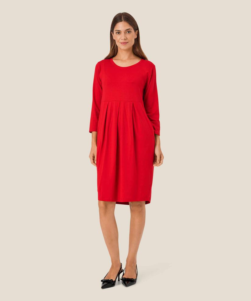 robe tulipe en jersey , Haute Red