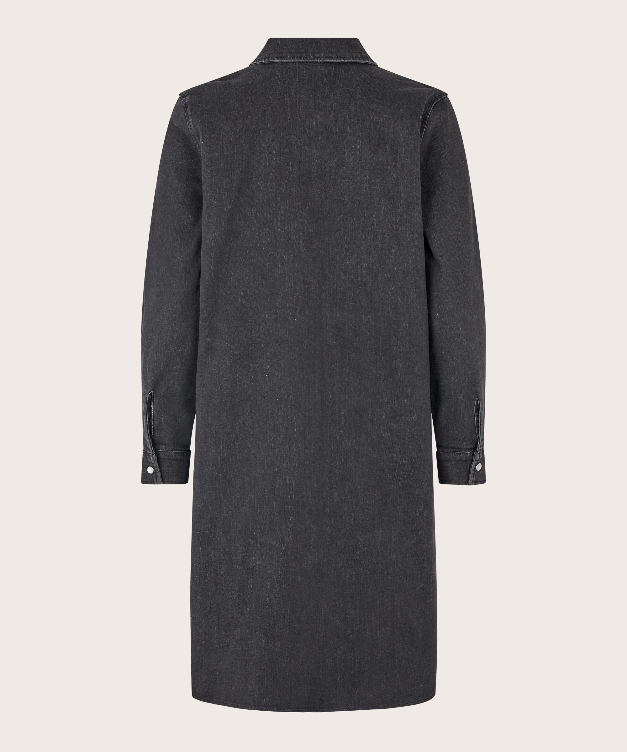 robe en jean boutonnée, Black