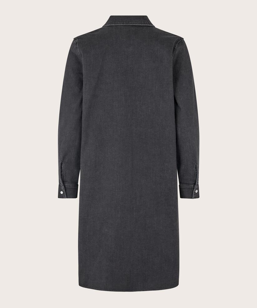 robe en jean boutonnée, Black