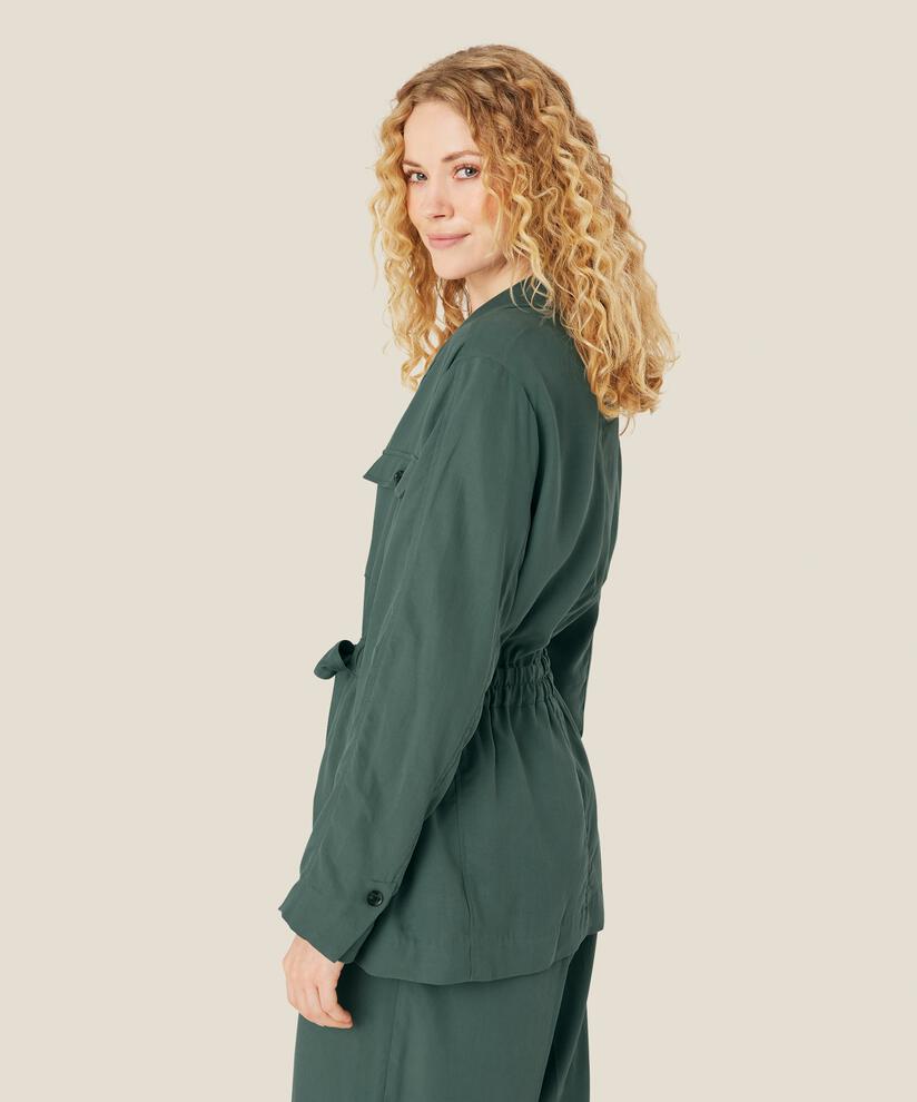 veste avec poches et liens à la taille, Balsam Green
