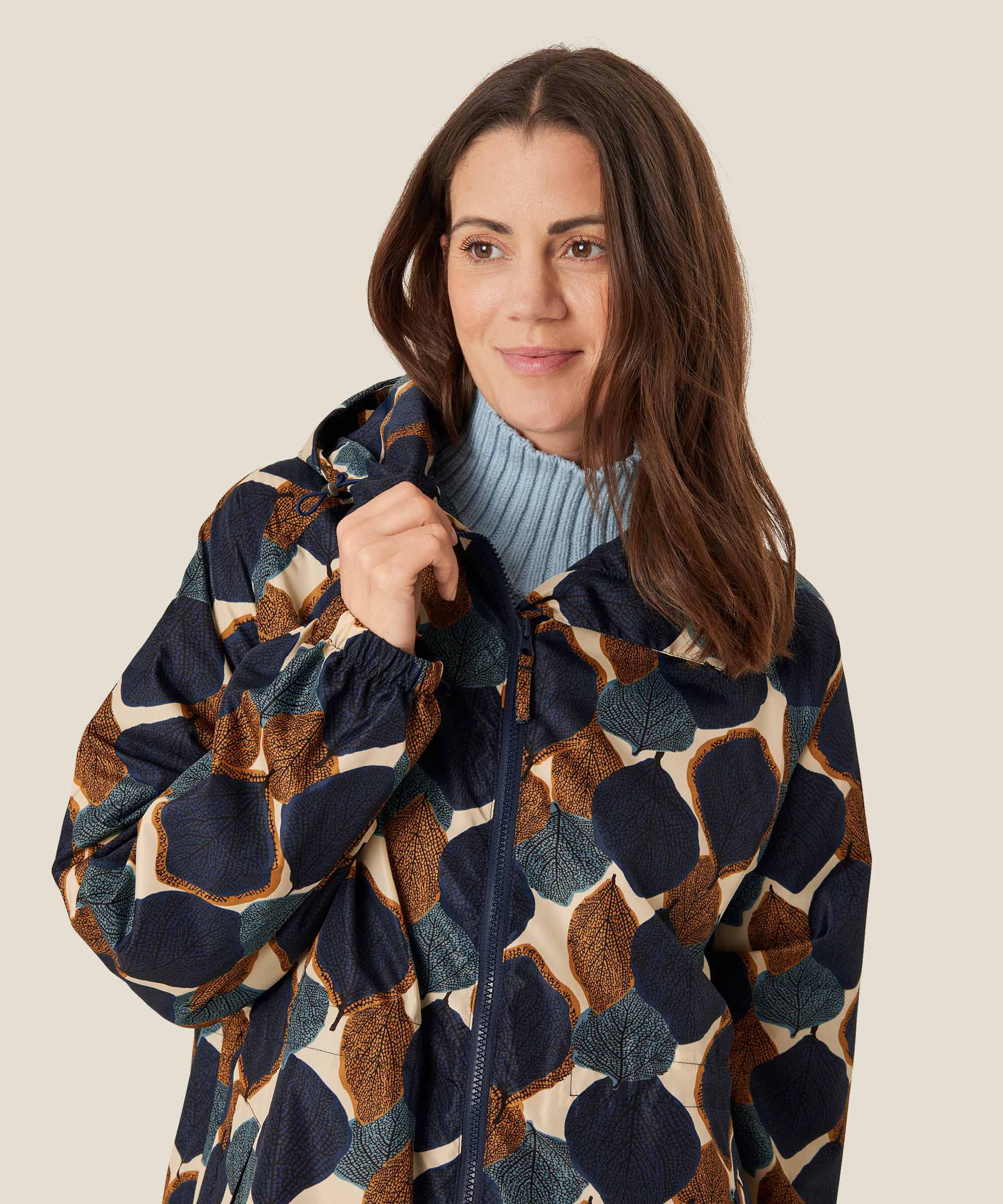 imperméable à motifs avec capuche, Moonlit Ocean