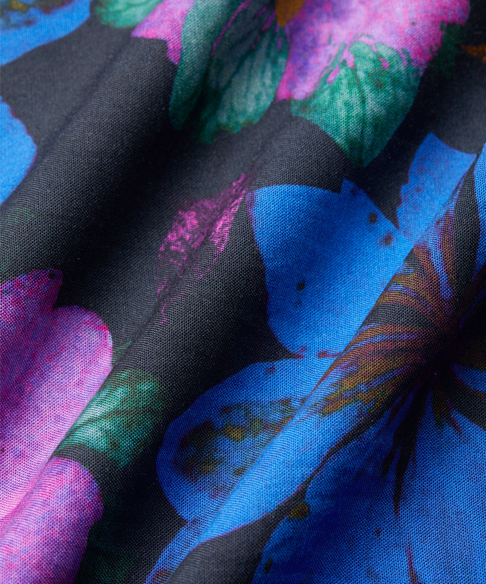 Blouse en viscose à col rond, Wild Aster