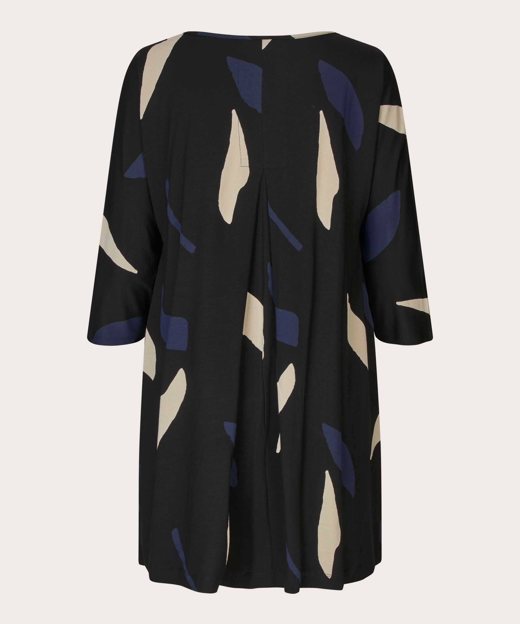 Tunique En Jersey À Manches Longues Avec Poches Fendues, Navy Blazer