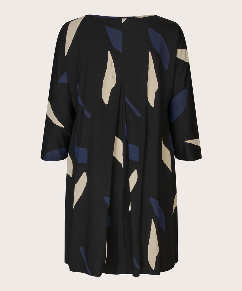 Tunique En Jersey À Manches Longues Avec Poches Fendues, Navy Blazer