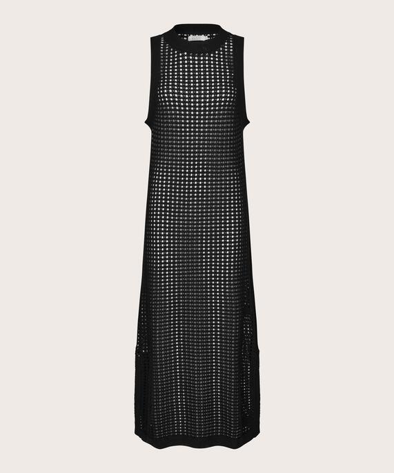 robe en maille de coton doux, Black