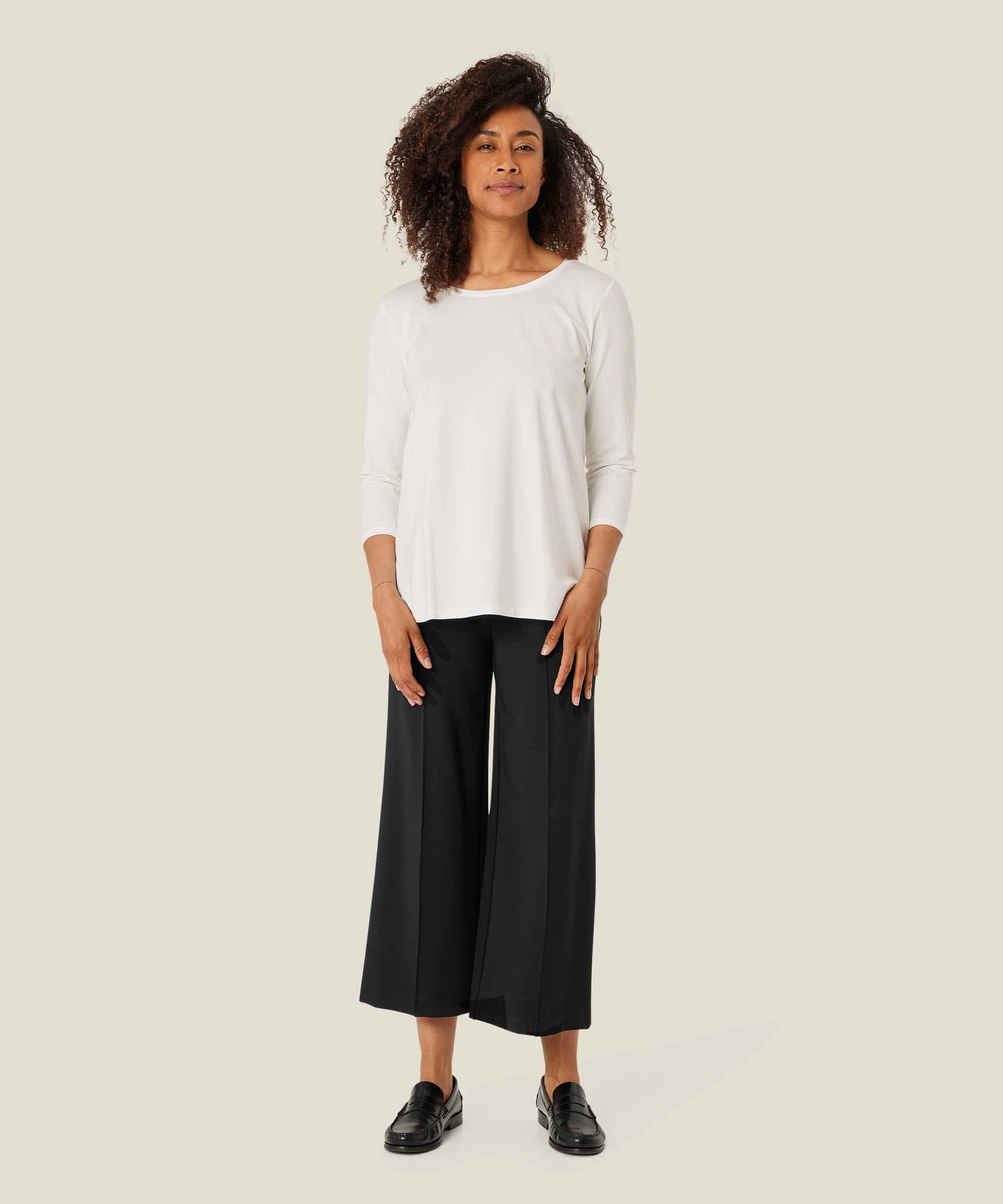 Pantalon En Jersey Épais Avec Poches, Black