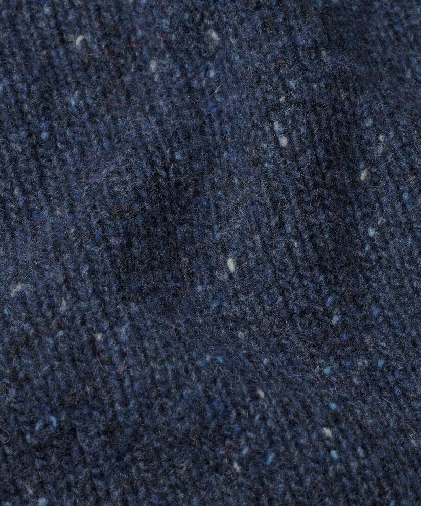 pull à col roulé en laine mélangée avec bords côtelés, Navy Blazer