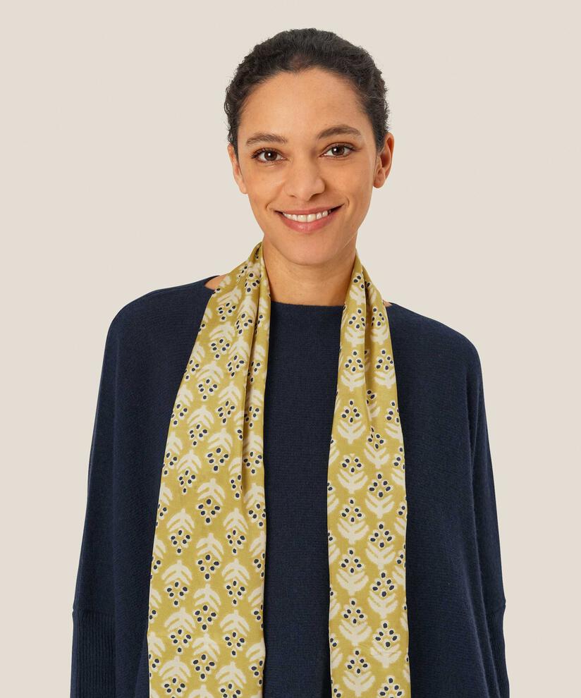 Écharpe En Viscose Imprimée, Burnish Gold