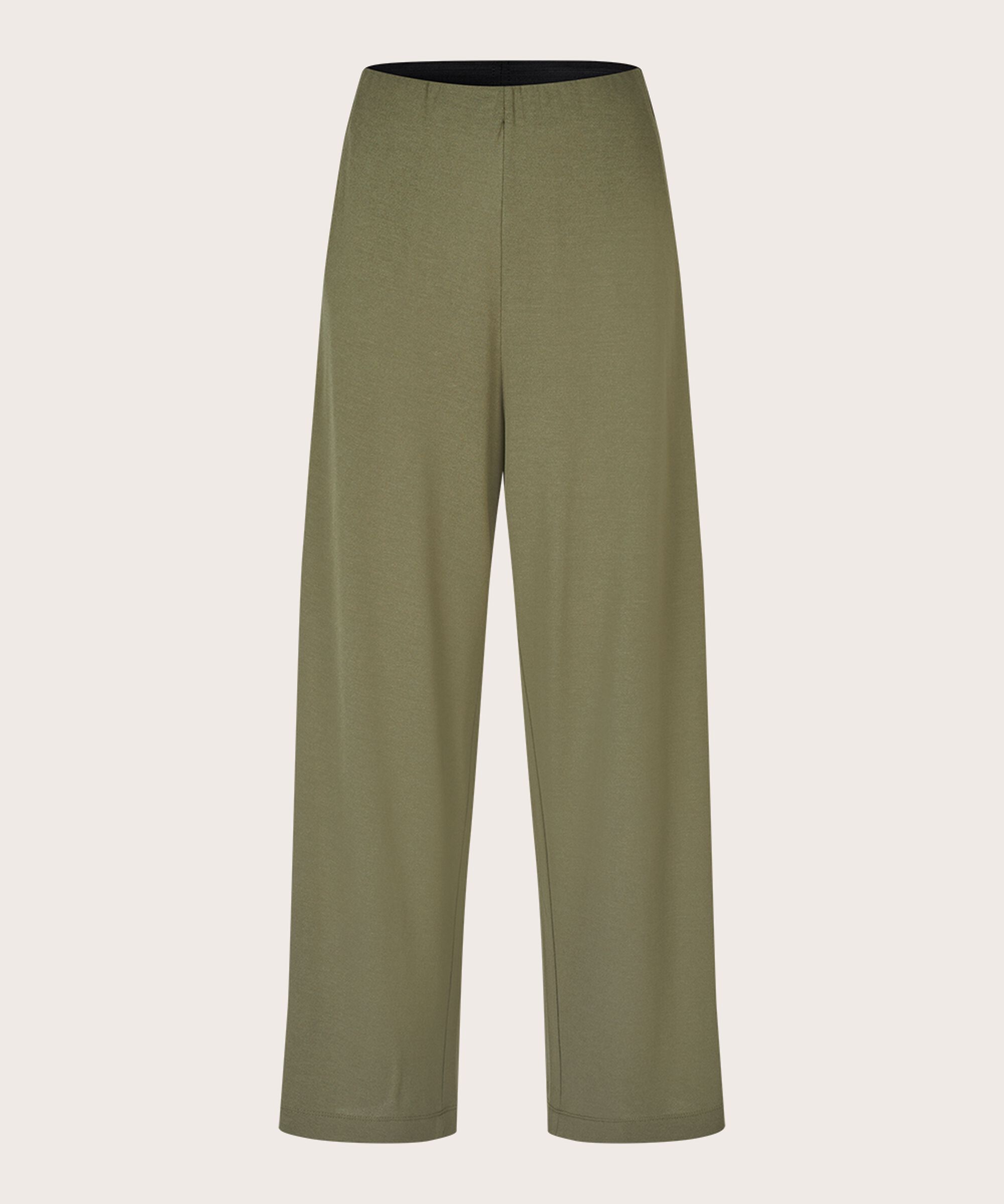 pantalon en jersey avec taille élastique, D. Lichen Green
