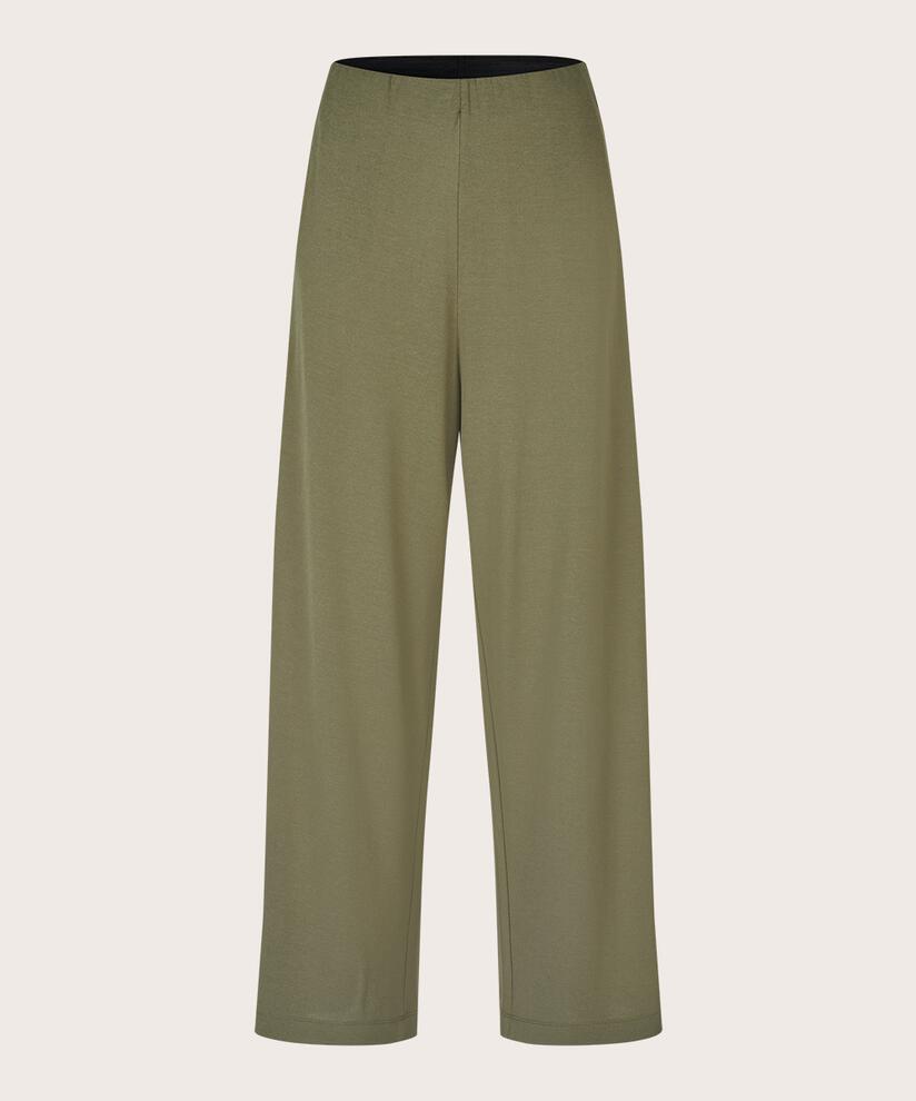 pantalon en jersey avec taille élastique, D. Lichen Green