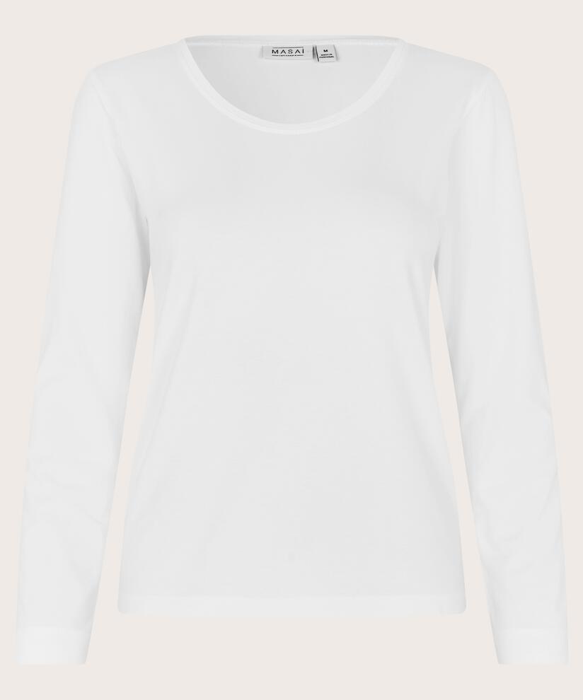 Top En Jersey Doux À Manches Longues, White