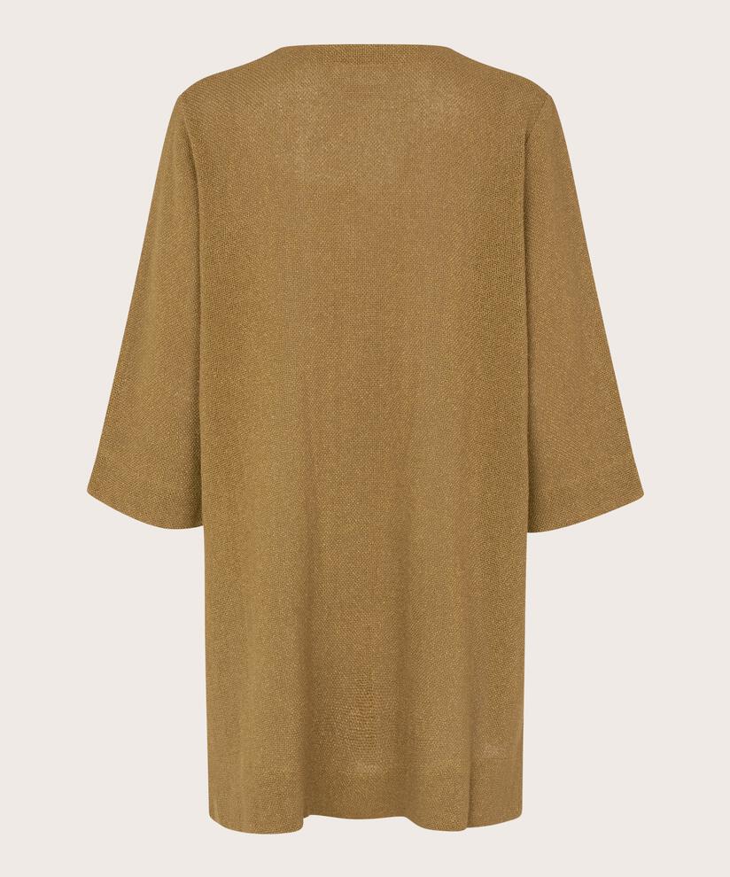 tunique en boucle avec fente latérale, Dull Gold