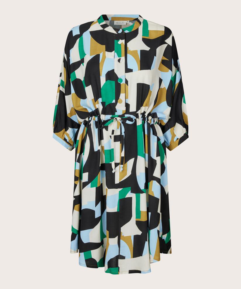robe en viscose à motifs avec boutons et liens, Greenlake