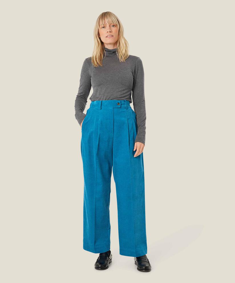 Blouse À Col Roulé En Jersey Doux, D. Grey mel.